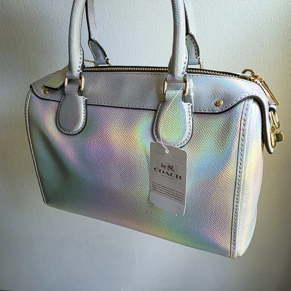 NWT Coach Holographic Mini Bennett Satchel - Picture 3 of 15